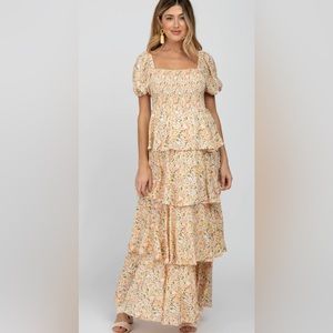 Floral Maxi Dress in Cream